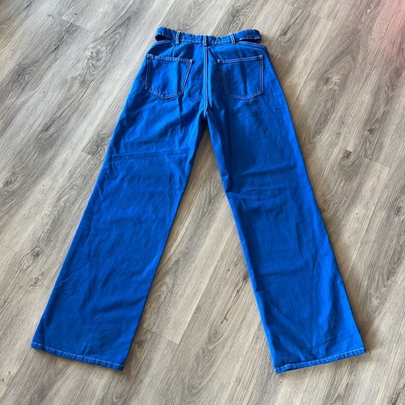 Zara The Mel Pants bright blue size 10 - Picture 6 of 9